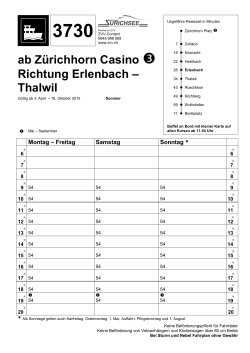 ab Zürichhorn Casino Richtung Erlenbach – Thalwil