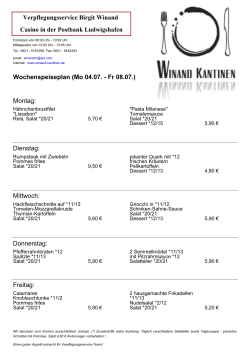 Dienstag - Casino der Postbank Ludwigshafen