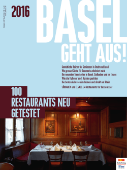Basel geht aus 2016 - Restaurant Gartenstadt