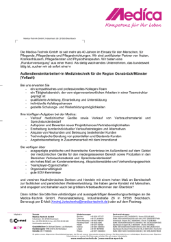 in Medizintechnik f&uuml;r die Region Osnabr&uuml;ck/M&uuml;nster