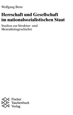 Herrschaft und Gesellschaft im nationalsozialistischen Staat