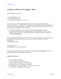 4. Info zur TTIP & CETA stoppen