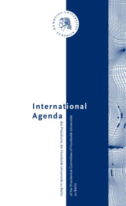 Internationale Agenda der HU - HU International - Hu