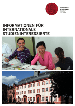 Informationen f&uuml;r internationale Studieninteressierte