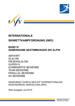 INTERNATIONALE SKIWETTKAMPFORDNUNG (IWO)