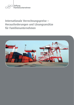 Internationale Verrechnungspreise