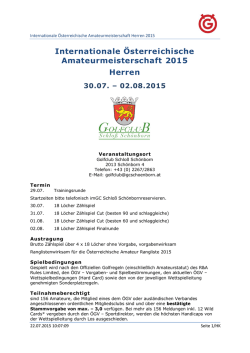 Internationale &Ouml;sterreichische Amateurmeisterschaft 2015