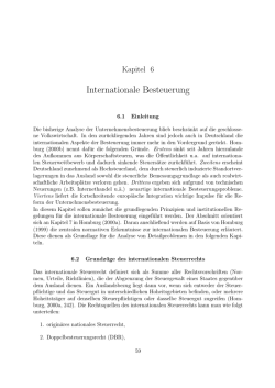 Internationale Besteuerung