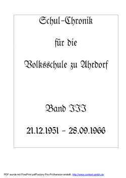 Schulchronik Band 3