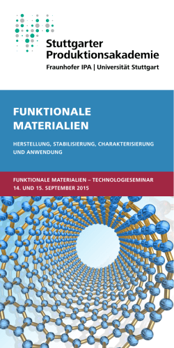 funktionale materialien - Fraunhofer IPA - Fraunhofer