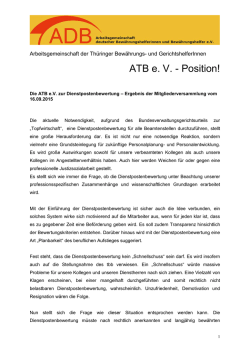 2015-09-16 Positionspapier Dienstpostenbewertung