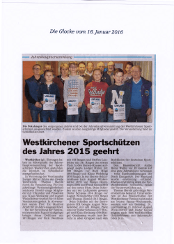 Westkirchener Sportschützen des Jahres 2015 geehrt