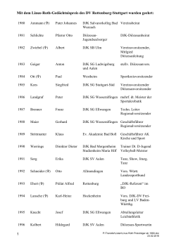 Liste der bisherigen Preisträger