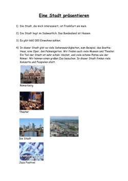 Eine Stadt pr&auml;sentieren