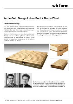 turtle-Bett. Design Lukas Buol + Marco Zünd