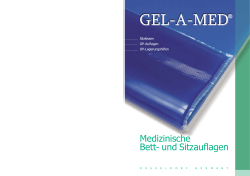 Medizinische Bett- und Sitzauflagen - GEL-A-MED
