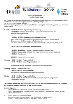 HSS/DGhK Nordbayern eV Familienfreizeit bildet