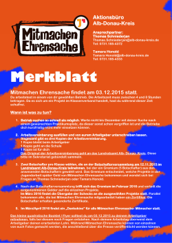 MME Merkblatt 2015 - Mitmachen Ehrensache