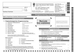 Drogenscreening und Alkoholmarker