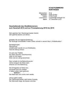 Haushaltsrede Stadtk&auml;mmerer