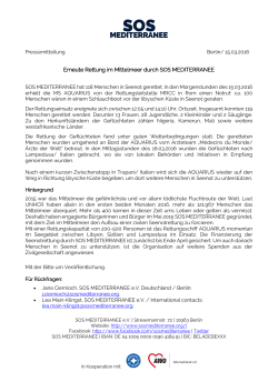 16.03.2016 - SOS Mediterranee