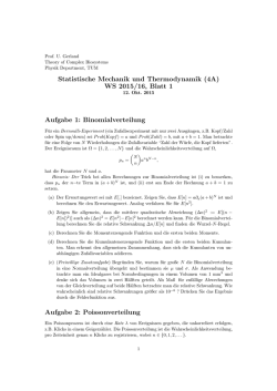 Blatt 1 - Physics of Complex Biosystems