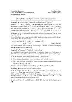 Blatt 03 - FB Mathematik und Statistik