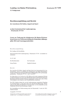 Drucksache 15/7199 - Landtag Baden W&uuml;rttemberg