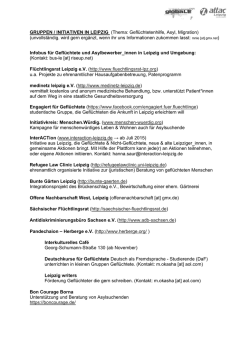 GRUPPEN / INITIATIVEN IN LEIPZIG (Thema