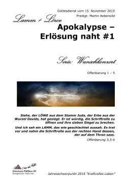 Handzettel - Martin Aebersold -Apokalypse