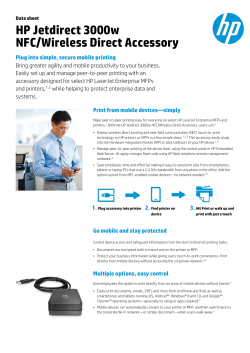 HP Jetdirect 3000w NFC/Wireless Direct Accessory