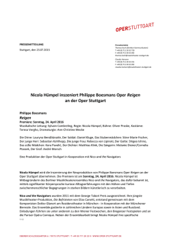 Nicola Hümpel inszeniert Philippe Boesmans Oper