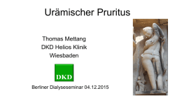 Ur&auml;mischer Pruritus - Berliner Dialyseseminar