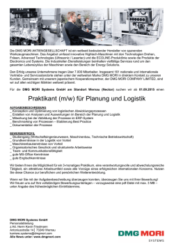 DMG MORI_SYS_Praktikant Planung Logistik