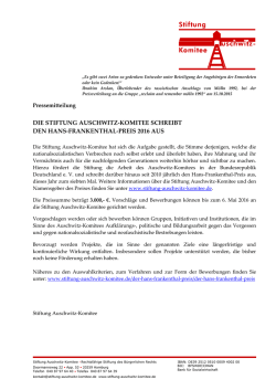Hamburg, den 29 - Stiftung Auschwitz