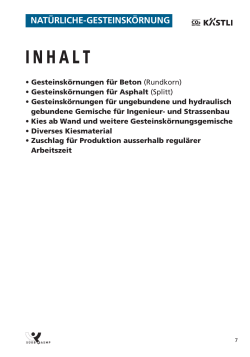 Natürliche-Gesteinskörnung Preisliste
