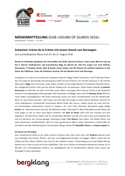 medienmitteilung glkb «sound of glarus 2016