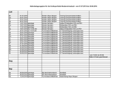 Hallenbelegungsplan f&uuml;r die Gro&szlig;sporthalle