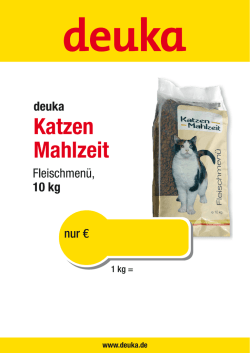 Katzen Mahlzeit - Deutsche Tiernahrung