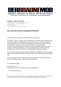 das Schreiben an die Redaktion, von der braune mob e.V.