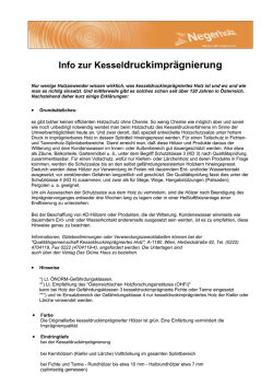 Info zur Kesseldruckimpr&auml;gnierung