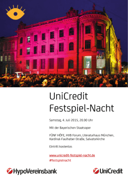 Programm der UniCredit Festspiel-Nacht 2015