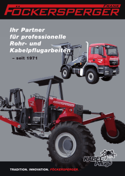Prospekt Rohr- und Kabelpflugarbeiten