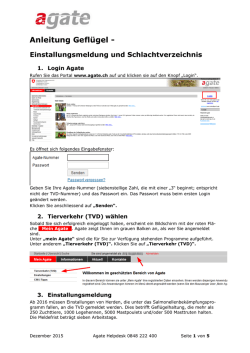 Einstallung melden