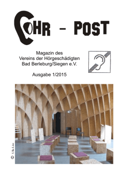 Magazin des Vereins der Hörgeschädigten Bad Berleburg/Siegen