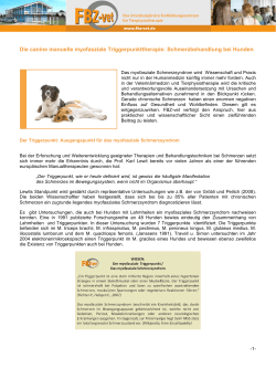 Die canine manuelle myofasziale Triggerpunkttherapie - FBZ-Vet
