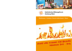 Feuer und Flamme f&uuml;r Bildung - Kath. Bildungsforum Duisburg-West