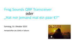 Frogs Sound QRPp Transceiver