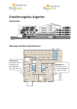 Beschreibung mit Grundrissen Wohnungen Erweiterungsbau