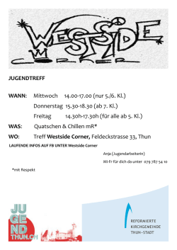 Westside Corner - Ref. Gesamtkirchgemeinde Thun